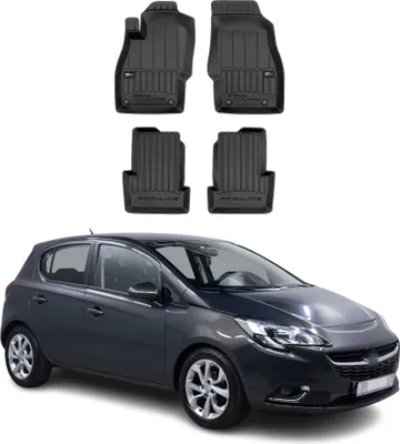 Produktbild von OMAC Gummi Fußmatten für Opel Corsa 2014-2019 Premium TPE Automatten Schwarz 4x