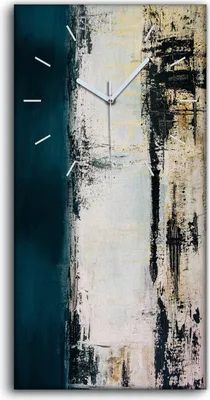 Produktbild von Leinwand Uhr Küche Wohnzimmer Bild Geräuschlos Kunstdruck 30x60 Abstrakte Kunst - weiße Hände