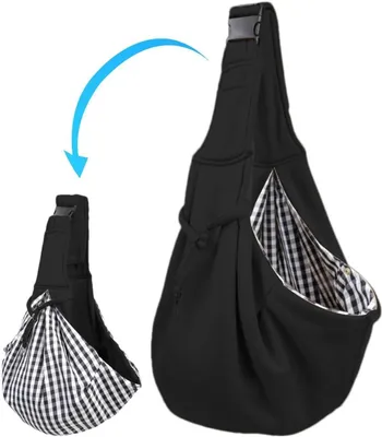 Immagine prodotto di Borsa per trasportare cani - Trasportino per animali domestici - Trasporto sicuro - Cinghia regolabile - 26,5 x 23,6 x 10,8 cm - Nero