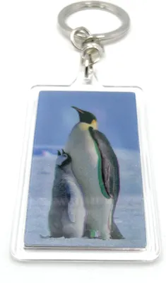 Image de Onwomania - Pingouin mignon - Porte-clés 3D en métal, idéal comme cadeau par ex. pour le meilleur ami, la meilleure amie, maman - Pour hommes, femmes & enfants