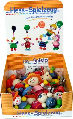 Produktbild von Babyspielzeug Display mit 14 kleinen Clipfiguren BxLxH 70x40x160mm NEU