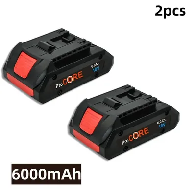 Produktbild von ProCORE 18V - Li-Ion Ersatzakku für Elektrowerkzeuge - 6,0 Ah - 21700 Zellen - Kompatibel mit BAT609/BAT618/GBA18V8 - 2 Stück