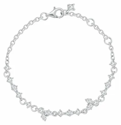 Obrázok produktu pre Strieborný náramok s lesklými zirkónmi, model BRC167W