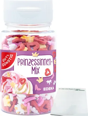 Produktbild von Gut & Günstig Streudekor Prinzessinen-Mix (57g) + usy Block