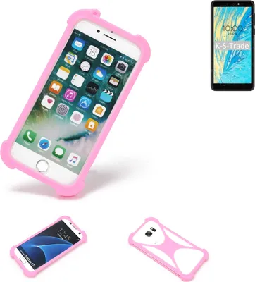 Produktbild von K-S-Trade Handy Hülle kompatibel mit BQ Mobile BQ-5740G Spring Schutz Hülle Bumper Silikon Schutz Hülle Cover Case Silikoncase Silikonbumper TPU