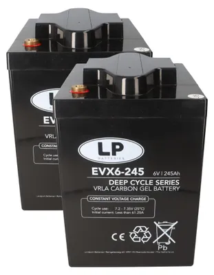 Produktbild von 2x Landport EVX6-245 T11 6V 245Ah – 12V 245Ah Deep Cycle Batteriesatz