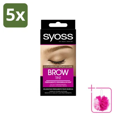 Imagen del producto de 5 unidades de tinte para cejas SYOSS - Castaño claro - Paquete económico