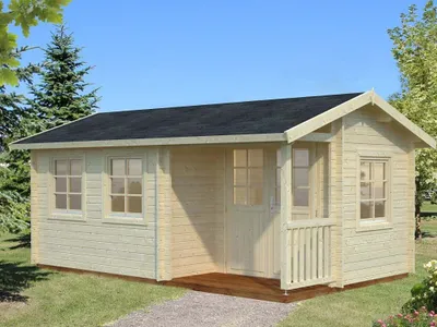Produktbild von Gartenhaus Palmako Susanna 12,4 m² inkl. Fußboden 564 x 366 cm natur