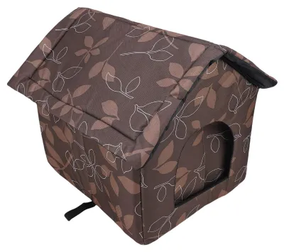 Imagen del producto de Caseta para gatos resistente al agua, ideal para exteriores, con aislamiento para proteger a las mascotas durante el invierno