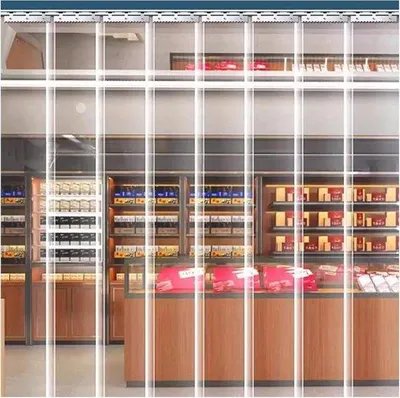 Produktbild von Famanu PVC-Streifen Vorhang - Flexible Türdichtungen - 104 x 200 cm - Transparent