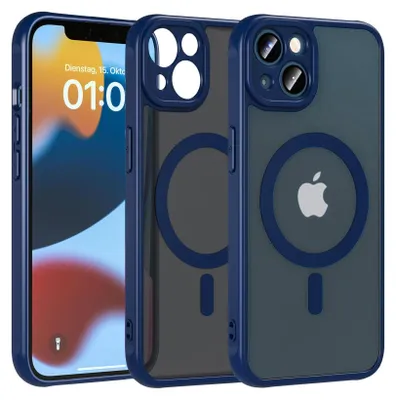 Immagine prodotto di Custodia magnetica per iPhone 12 Custodia protettiva Magsafe Telaio in TPU antiurto forte anello magnetico, blu