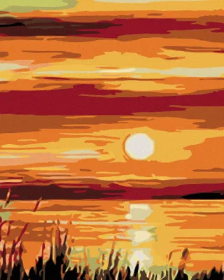 Produktbild von Diamondi - Diamond painting - SONNENAUFGANG, 40X50 cm, ohne Keilrahmen