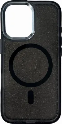 Produktbild von Smartphone Schutzhülle mit Glitzer-Effekt und Magnetring Bumper kompatibel mit iPhone 17 Pro Schwarz