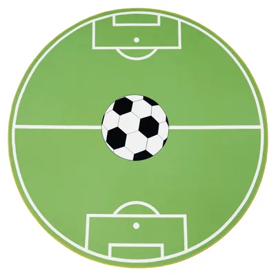 Produktbild von Paco Home Kinder-Teppich Spiel-Teppich Für Kinderzimmer Mit Fußball-Motiv 160 cm rund