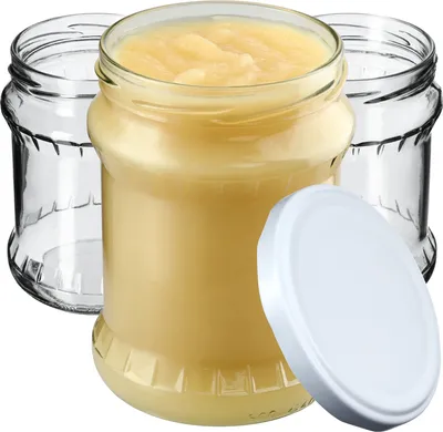 Obrázok produktu pre KADAX zaváracie poháre s viečkom "Kisko", poháre na džem, zaváracie poháre, 500 ml, biele, 48 ks