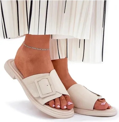 Produktbild von Leder Damen Sandalen Mit Schnalle D&A Beige SJ2302-01 36
