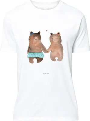 Produktbild von Mr. & Mrs. Panda T-Shirt Bär Freundin - Weiß - Geschenk, mit Spruch, Shirt, oberteil, Beste Freund Liebe Liebesbeweis Verliebt Kumpel Kumpeliene, S, Teddy, Tshirt