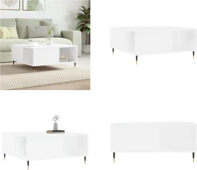 Produktbild von vidaXL Couchtisch Weiß 80x80x36,5 cm Holzwerkstoff - Couchtisch - Couchtische - Beistelltisch - Sofatisch