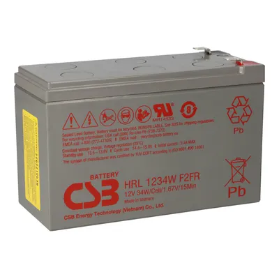 Zdjęcie produktu dla Akumulator CSB-HRL1234WF2-FR 12V 8.5Ah Akumulator kwasowo-ołowiowy CSB AGM