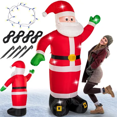Produktbild von MONZANA® Aufblasbarer Weihnachtsmann XXL 250cm LED Beleuchtet Befestigungsmaterial IP44 Außen Weihnachtsdeko Santa Nikolaus Weihnachtsfigur Christmas