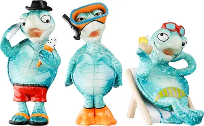 Immagine prodotto di Gilde Figur, Schildkröte, "Meerurlaub", Poly, blau, L. 10 cm, B. 6.5 cm, H. 9 cm 55402 4063387554029 3 Stück (3-fach sortiert)