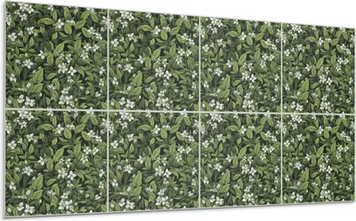 Produktbild von Blumenpflanzenmuster – Selbstklebende Fliesen – Wandverkleidung – Wandpaneel – PVC Fliesen – Vinylflisen – PCV Flisen – Selbstklebend – Wanddeko – 120 x 60 cm