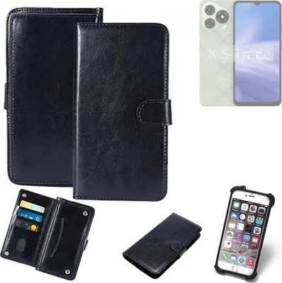 Produktbild von K-S-Trade 360° Hülle kompatibel mit Ulefone Note 19 schwarz Kunstleder Case BookCase WalletCase Kunstlederederhülle Handyhülle, Rundumschutz