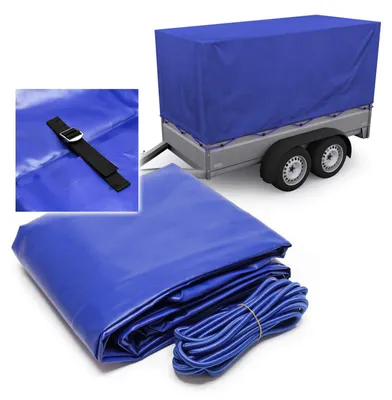 Produktbild von Abdeckplane für Anhänger – 207,5 x 114 x 90 cm, blau – Polyester 1000D – Wasserabweisend und winddicht