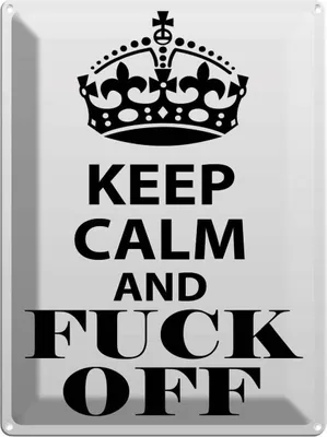 Produktbild von vianmo Blechschild 40x30 cm Keep Calm and fuck off Yoga