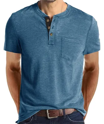 Productafbeelding van Henley T-Shirt voor Heren met Korte Mouwen