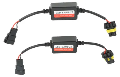 Zdjęcie produktu dla Zestaw 2 szt. dekoderów reflektorów 12 V, 4 A z funkcją kasowania kodów błędów do modeli 9005, 9006, 9012 z wtyczką LED do reflektorów i świateł przeciwmgielnych