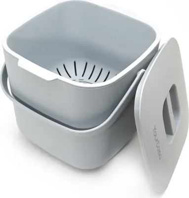 Produktbild von YourCasa® Biomülleimer Küche Komposteimer - 7L - Biomüll Behälter für alltäglichen Biomüll in der Küche Grau