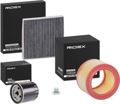 Produktbild von RIDEX Filterset Inspektionspaket Filtersatz für CITROËN Berlingo / Berlingo First (MF, GJK, GFK) passend für PEUGEOT PARTNER Combispace (5F)