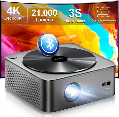 Produktbild von Ultimea Projector 4K Home Cinema Support, 700 ANSI Lumen Hindernisvermeidung, native 1080p Outdoor -Projektor, 6d Keystone Correction Auto Focus,