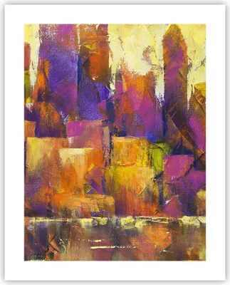 Produktbild von Poster - Poster ohne Rahmen - Abstraktion Stadt Wolkenkratzer - 40x50 cm - Wand Bild - Wanddeko - Wandbilder - Kunstposter - Wandposter - Bilder - Kunstdruck - Wandbild - P2XPA40x50-4294