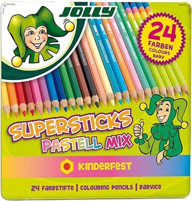 Produktbild von Jolly Farbstifte Supersticks Pastell 24 Stück für Kinder