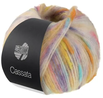 Produktbild von Lana Grossa - Cassata 0008 rohweiß orange violett hellblau gelb