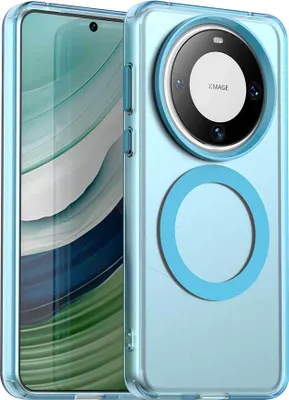 Produktbild von Magnetisch Hülle für Huawei Mate 60, Schlank Durchscheinend Matt Stoßfest Handyhülle Blau