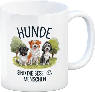Produktbild von Hunde sind die besseren Menschen Kaffeebecher