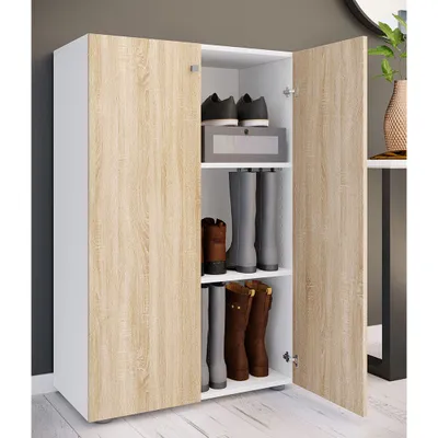 Produktbild von VCM XL Holz Großer Schuhschrank Schuhregal Groß Stiefel Dielenmöbel Lona 3 Fächer