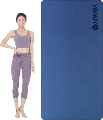 Image de Tapis antidérapant 195 x 90 cm, 10 mm, en TPE, XL, pour le cardio et le Pilates