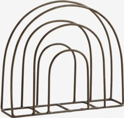 Produktbild von Serviettenhalter Metall Braun Antik-Finish 14,5x4x12,5 cm für Postkarten Briefe