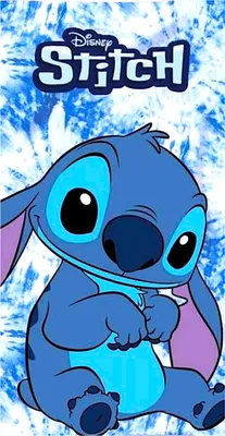 Produktbild von Disney Stitch Badetuch Strandtuch - Kinder Strandlaken 70x140 cm aus Baumwolle
