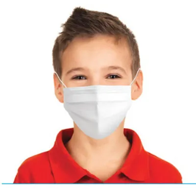 Image de 10 x Masque jetable pour enfants Type II 2 EN14683:2019+AC:2019 + BFE > 98% Masque de protection buccale pour enfants