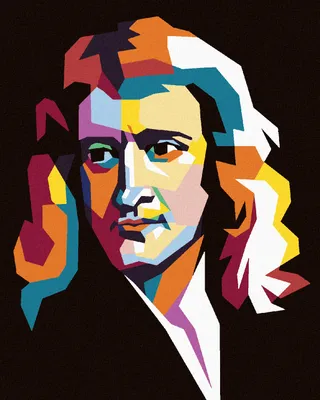 Immagine prodotto di Zuty - Dipingere con i numeri - ISSAC NEWTON A COLORI, 40x50 cm, tela tesa su telaio