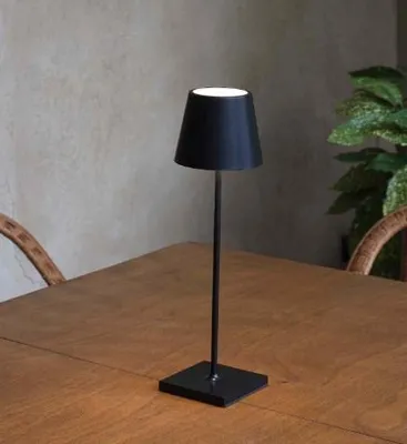 Image de Lampe d'extérieur à LED rechargeable TOC IP54 noire