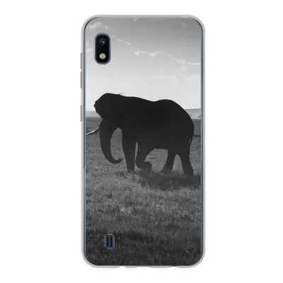 Produktbild von MuchoWow® Handyhülle Schutzhülle Hülle für Samsung Galaxy A10 Elefant - Einfarbig - Tiere - Schwarz und weiß Silikon Softcase Handy Hülle - Schutzhülle