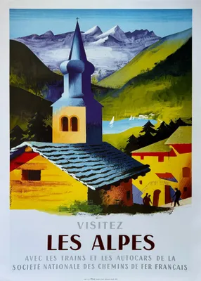 Zdjęcie produktu dla Odwiedź Alpy – SNCF – Plakat 50 x 70 cm
