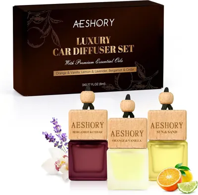 Obrázok produktu pre Osviežovač vzduchu do auta 3x8 ml, Neroli Vanilka Citrón Levanduľa Bergamot Céder, do auta