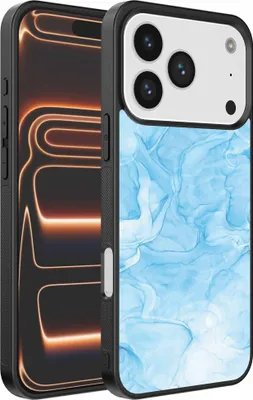 Produktbild von Passend für iPhone 17 Pro Max Handyhülle mit Marmordruck - TPU Rückendeckung Fall Marmor Design - Hellblau - Smartphonica